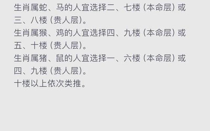 属相合适的楼房楼层是几楼