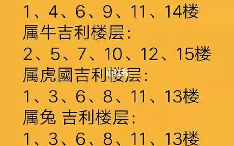 属相住的楼层风水如何