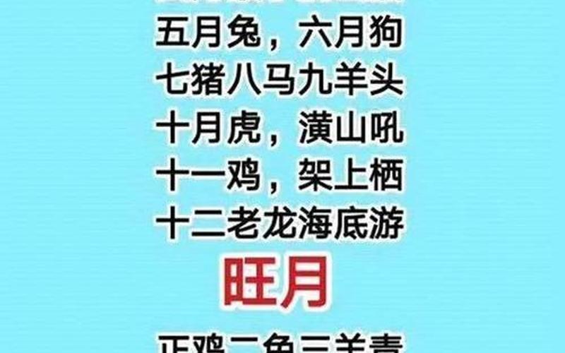 属相口诀表