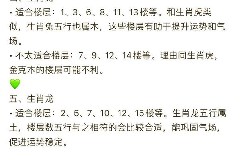生肖属相与楼层风水