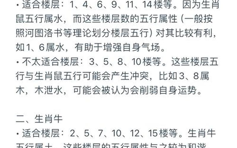 属相与购房楼层的选择